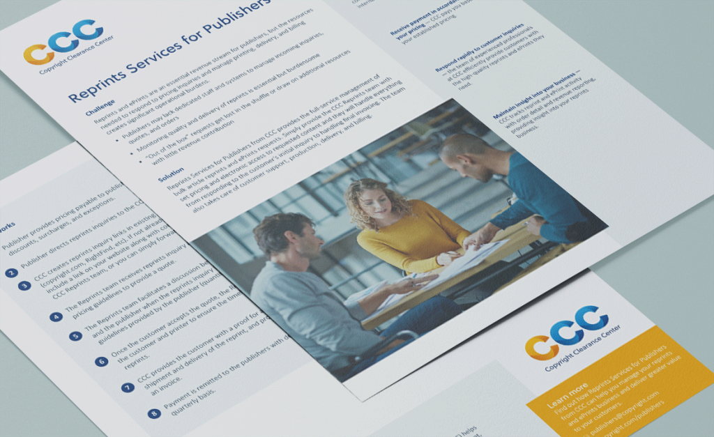 image of CCC Reprints Services collateral